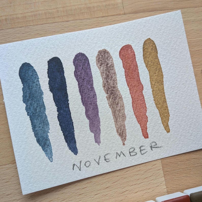 November Palette handgemachte Aquarellfarben Bild 1