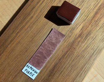 Armenische Purpur-Ocker-handgemachte Aquarellfarbe