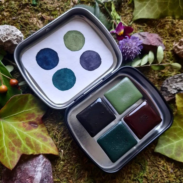 Gothic Forest Handmade Watercolor Paint Set