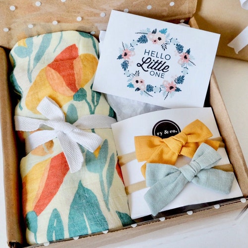 Baby Girl Gift Box Baby Shower Gift Set Boho New Baby Gift Etsy