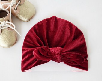 baby velvet turban