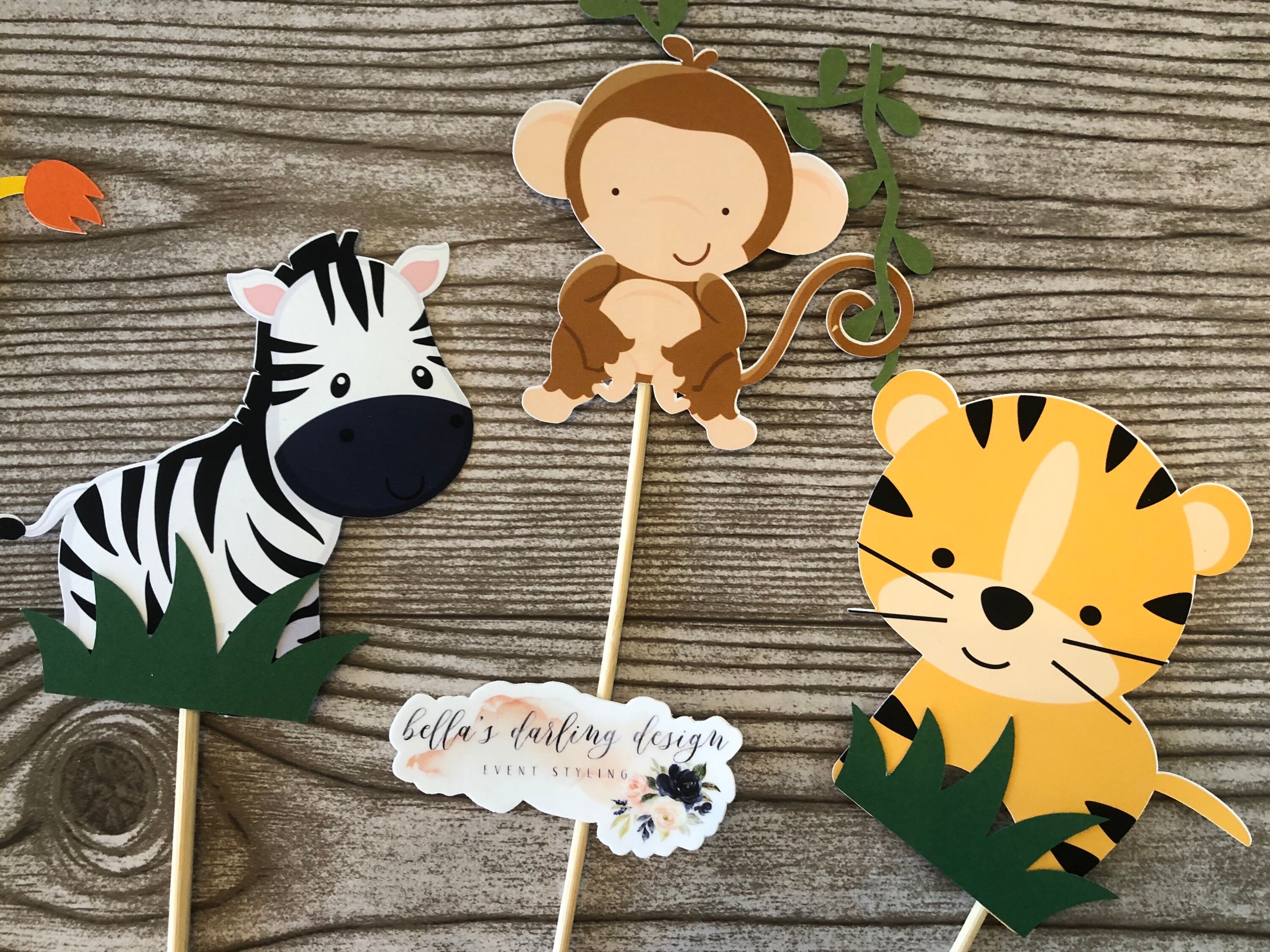 Safari Centerpieces / Jungle Centerpiece / Wild One Party / Etsy