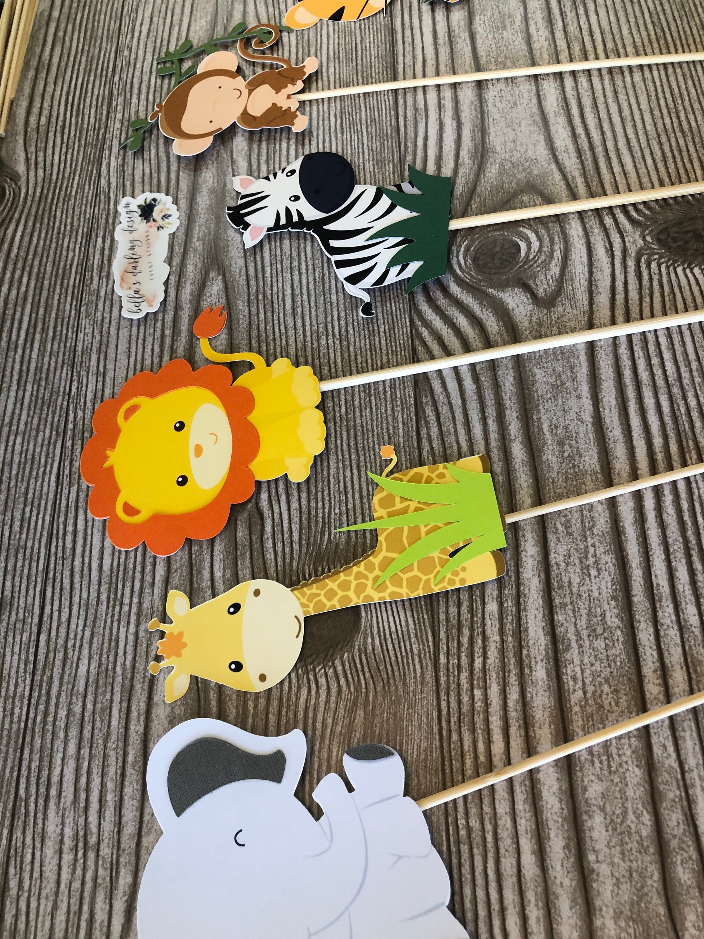 Safari Centerpieces / Jungle Centerpiece / Wild One Party / Etsy