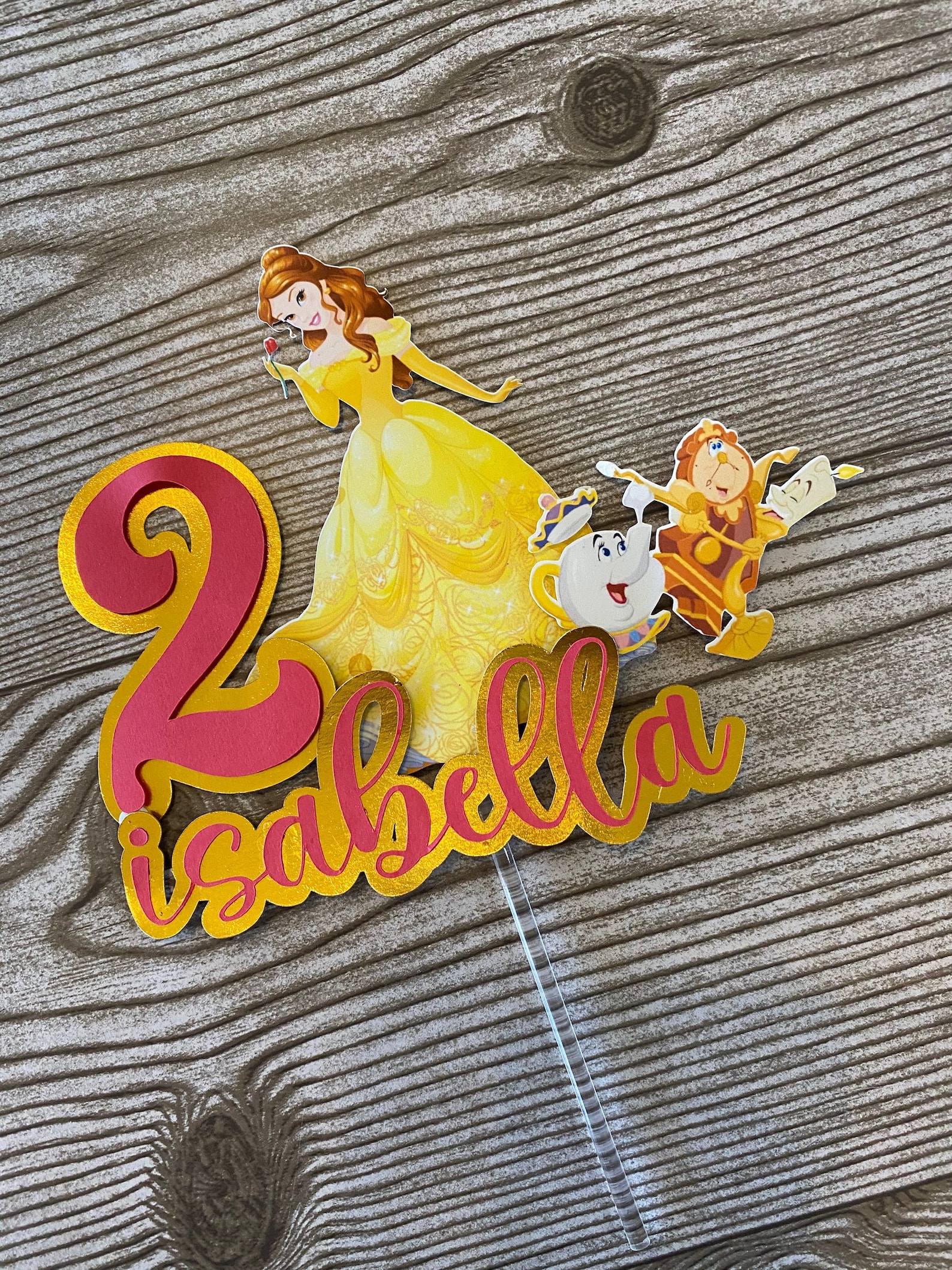 Belle Disney Princess Cake Topper Belle Cake Topper Beauty | Etsy