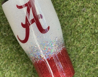 Alabama Inspired Glitter Tumbler