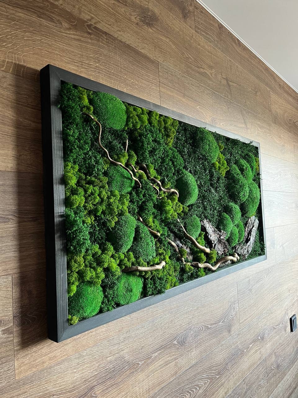 Woodland Wonder Eco-friendly Plant Art, Preserved Moss Wall Art +