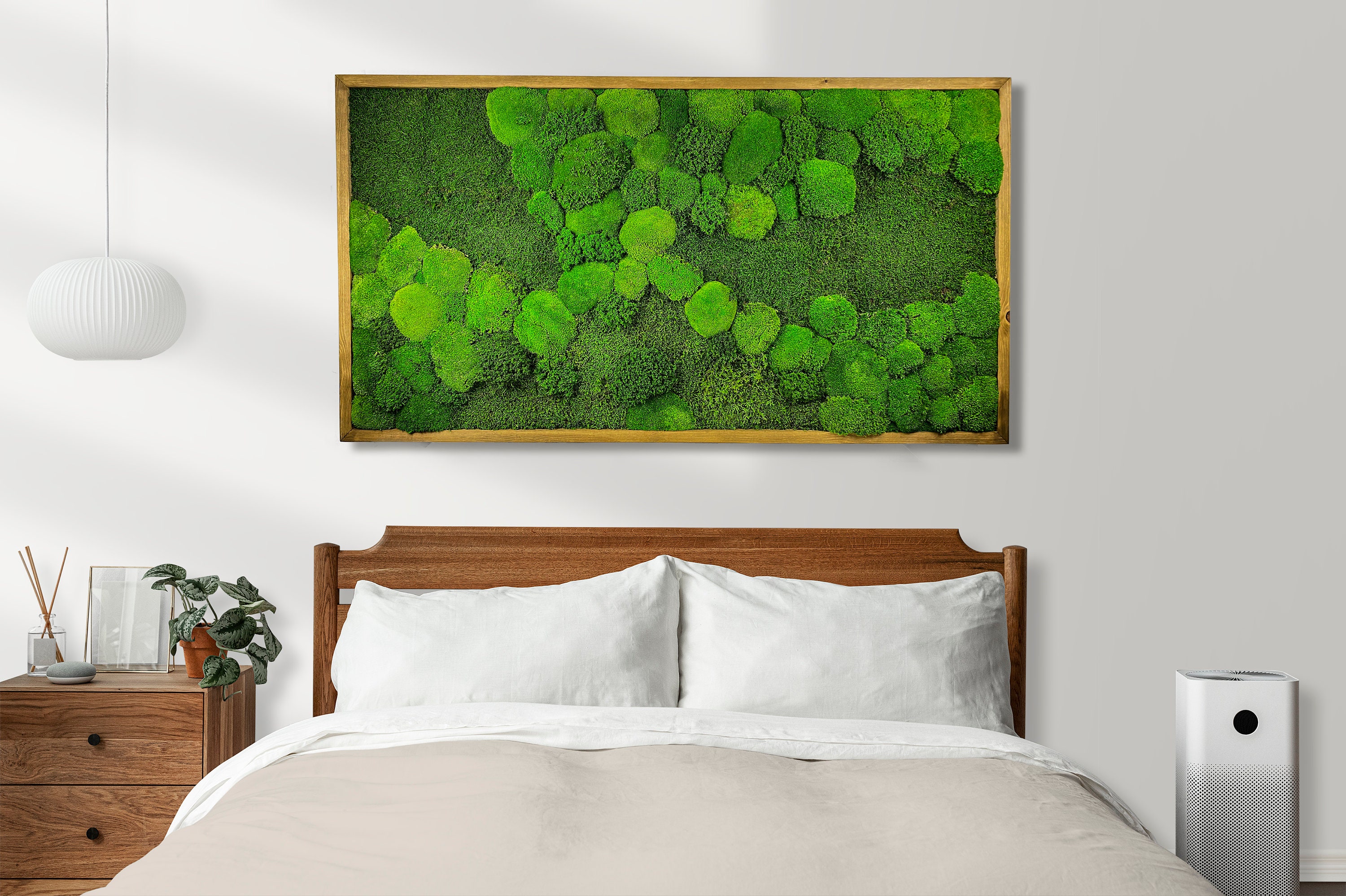 Framed Moss Wall Art Maintenance Free Living Wall for Home Etsy