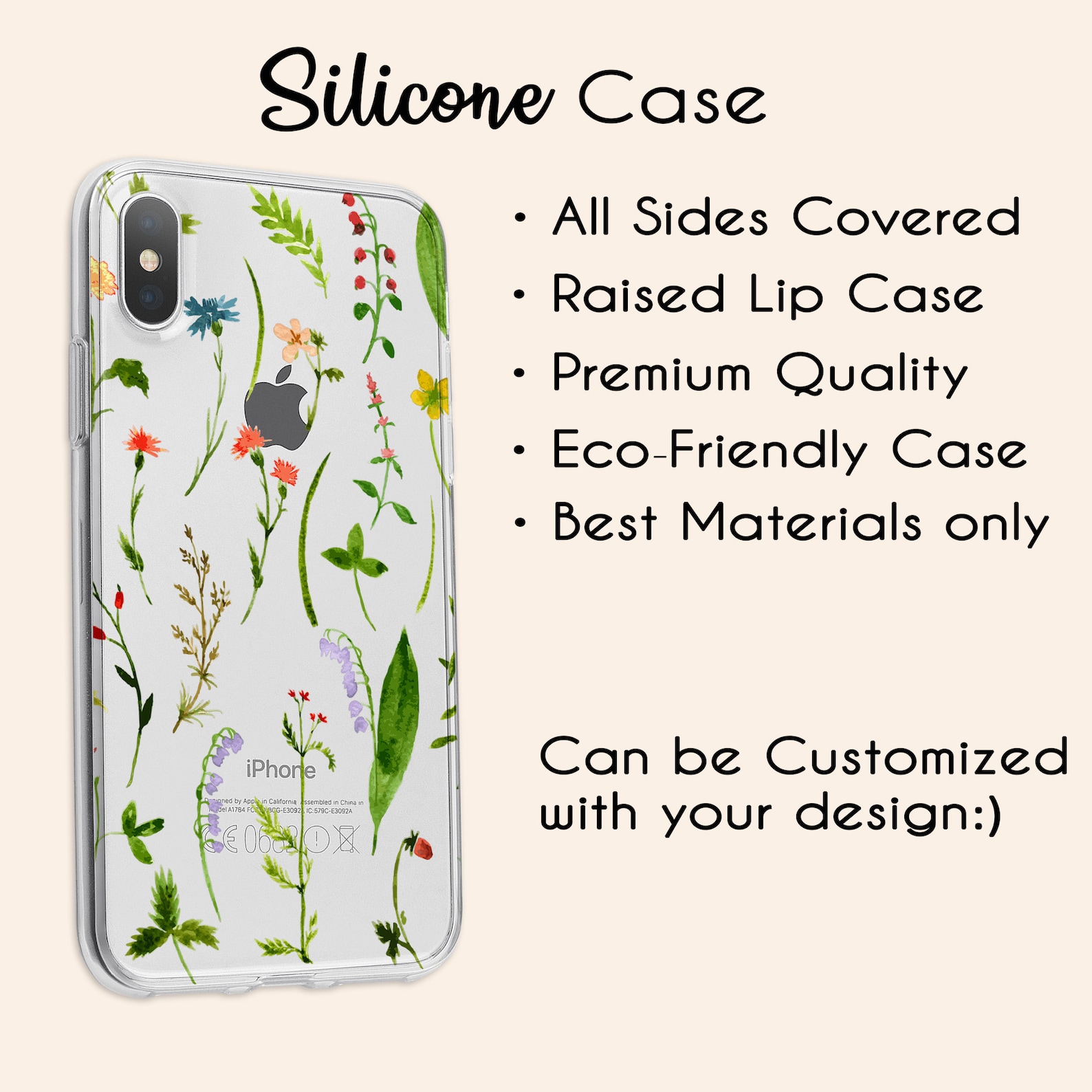 Clear Wildflower Iphone 13 Case Iphone 12 Pro Case Fall Iphone Etsy