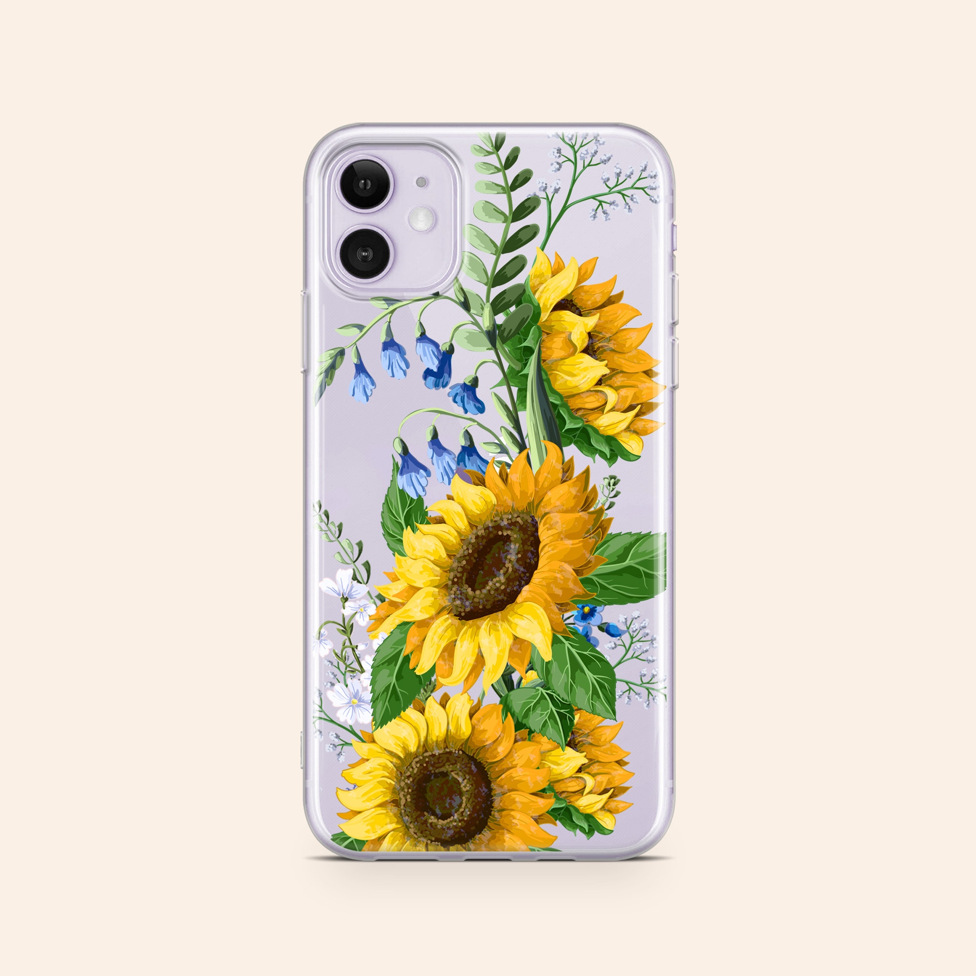 Sunflower iPhone 11 case Floral iPhone 11 pro max case Yellow Etsy