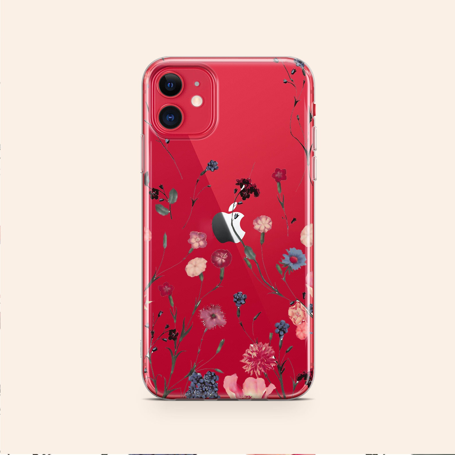 Floral iPhone 11 case clear iPhone 11 Pro case minimalist Etsy