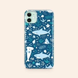 Shark iPhone Case iPhone 12 case funny iPhone 14 pro case cute ocean animals iPhone 13 pro max case dolphin iPhone XR case fish iPhone 11