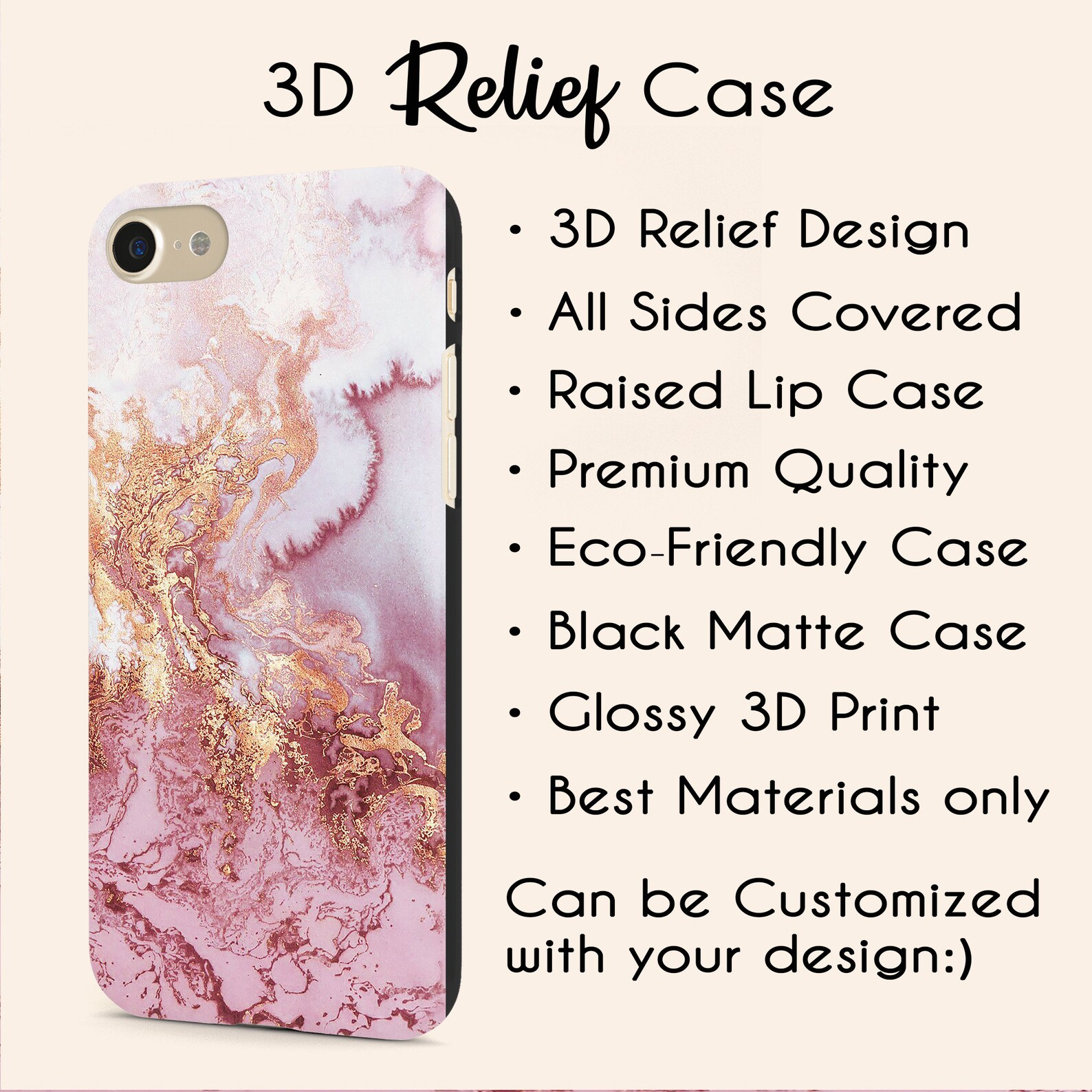Marble iPhone Case rose gold marble iPhone 11 pro case gold Etsy