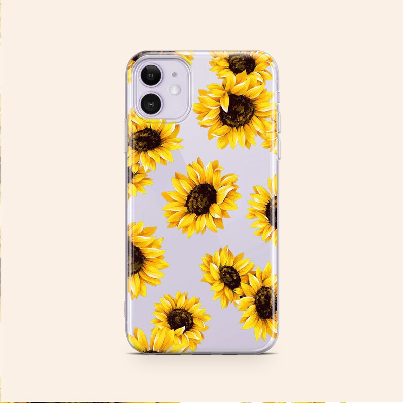 Sunflower iPhone 11 case clear iPhone X case iPhone 11 pro Etsy