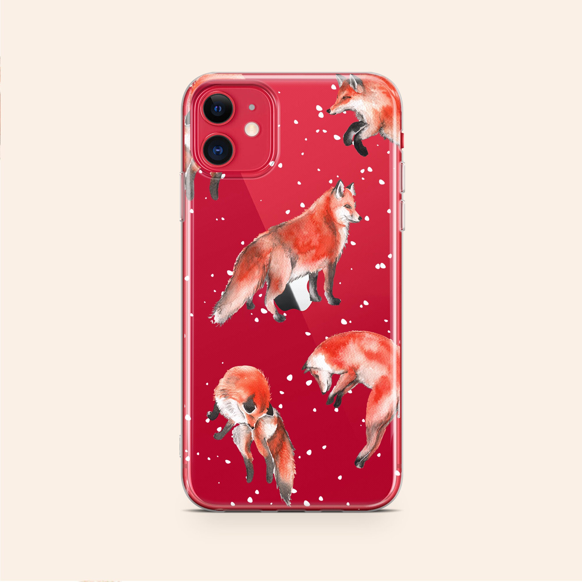 Fox Iphone 12 Case Cute Red Fox Iphone 12 Pro Case Clear Soft Etsy