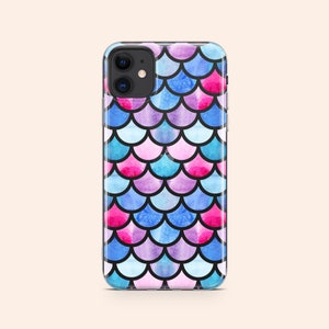 Mermaid Scales iPhone 13 Case Mermaid iPhone 12 pro case iPhone 13 pro max case Mermaid tail iPhone 11 case for her watercolor tiles iPhone