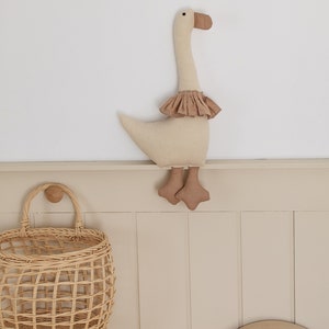 Unique Handmade Goose Snuggler Doll, Great One Of a Kind Gift for Baby Nursery image 3