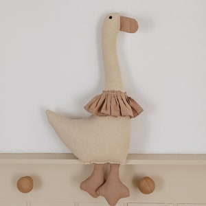 Unique Handmade Goose Snuggler Doll, Great One Of a Kind Gift for Baby Nursery image 2