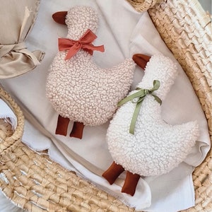 Handmade Goose Snuggler Doll, Great One Of a Kind Gift for Baby Nursery, Newborn Baby Gift,Soft Toy
