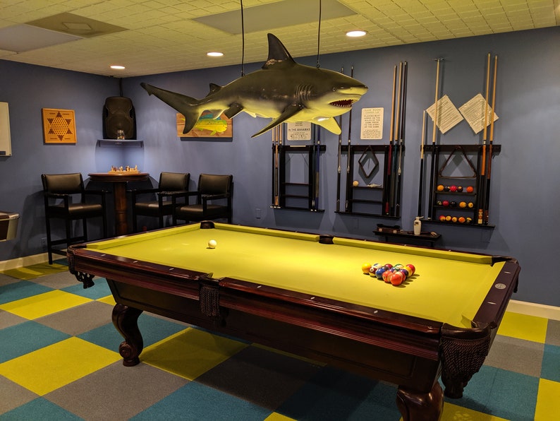 69Inch Fiberglass Bull Shark Pool Table Light with adjustable Etsy