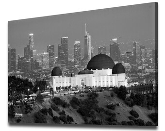 Photonability® Griffith Observatory Los Angeles California Classic Black and White | Canvas Wall Art & Home Decor
