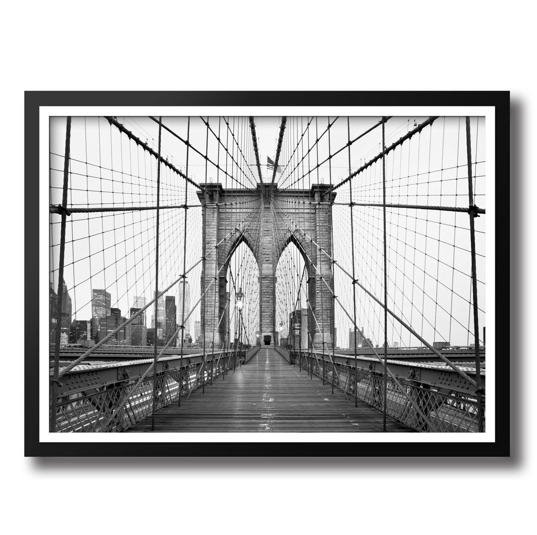Brooklyn Bridge Black and White Print: New York City Fine Art - Etsy