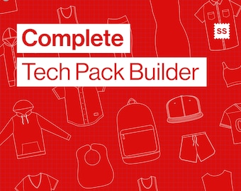 Complete Tech Pack Builder, Clothing Templates, Fashion Design Template
