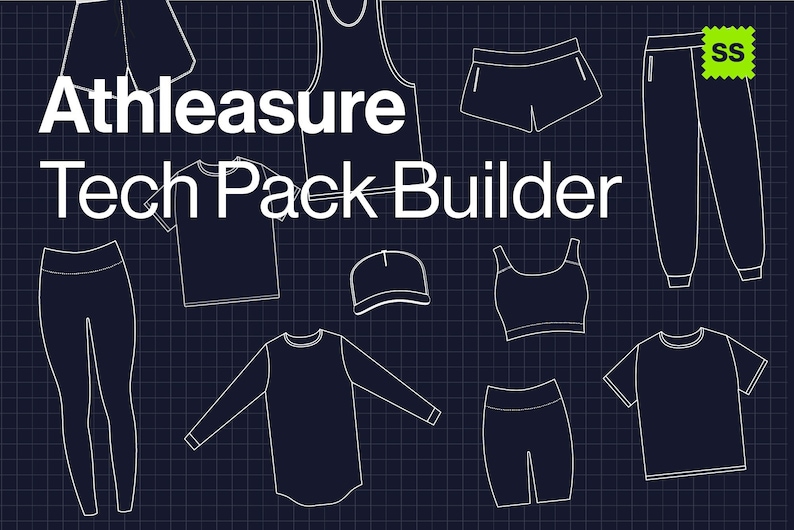 Athleasure Apparel Teck Pack Kit, Mallar för sportkläder, Mallar för atletiska kläder bild 1