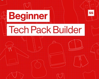 Tech Pack Template Kit, Apparel Templates, Beginner Fashion Design Templates