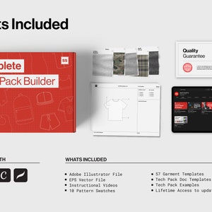 Complete Tech Pack Builder, Clothing Templates, Fashion Design Template ...