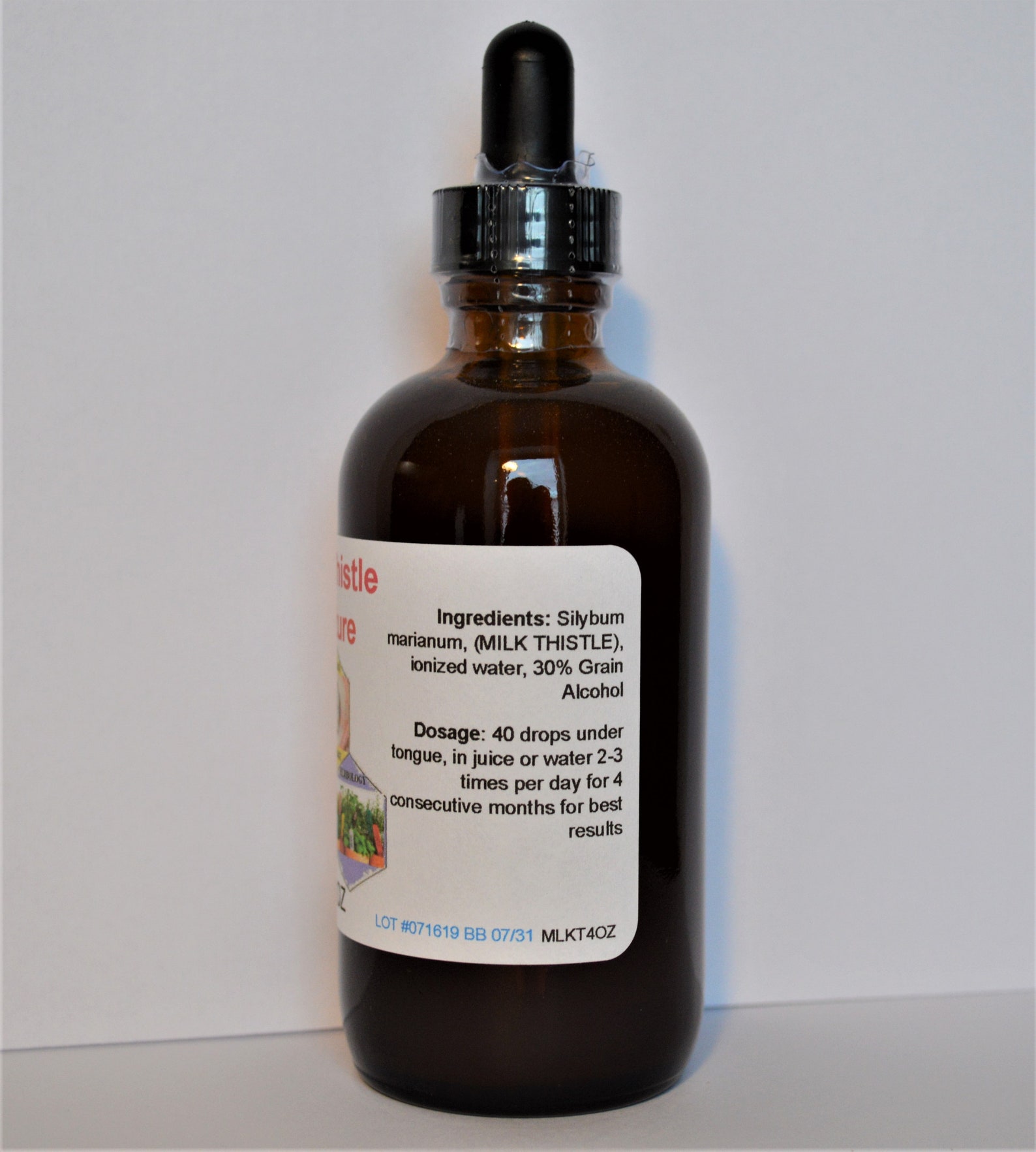Milk Thistle Herbal Tincture 4 Oz Etsy
