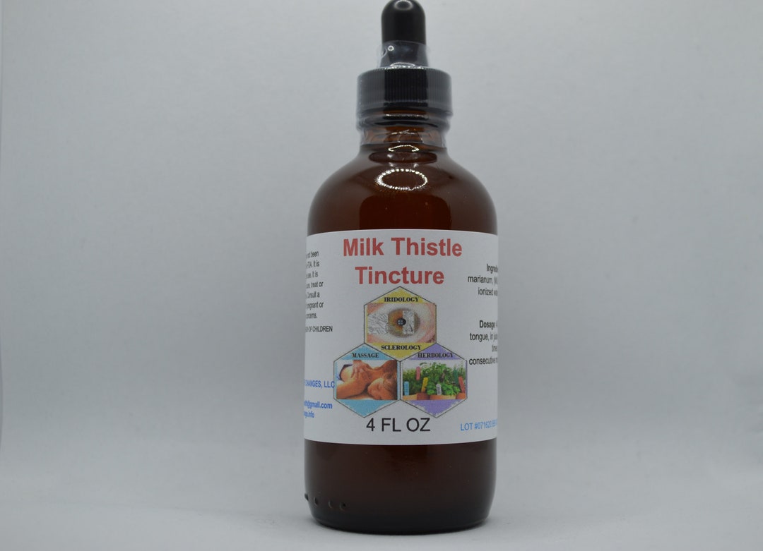 Milk Thistle Herbal Tincture 4 Oz Etsy