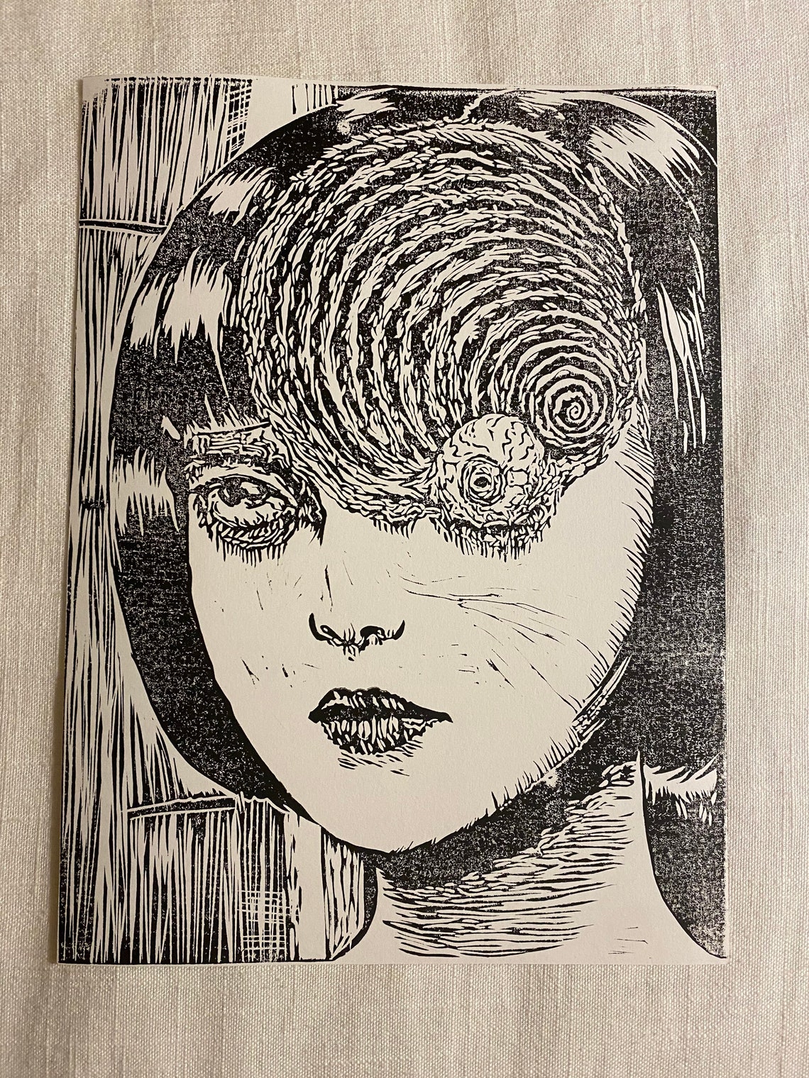 Junji Ito Spiral Print Etsy