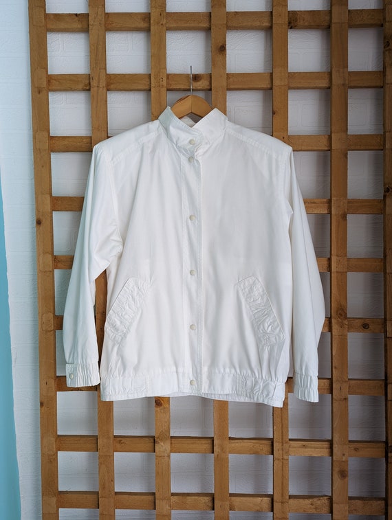 Vintage House of Fraser Le Mac Jacket 1980s 90s White Bomber