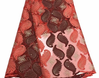 Neuste Schweizer Guipure Kordel Spitze Stoff 100% Baumwolle Stickerei Hochwertige afrikanische französische Baumwoll spitzen Stoffe 5m/Lot| 2-Schirm Spitze