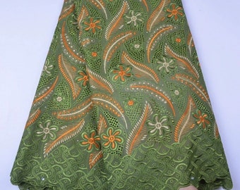 Encaje suizo voile en Suiza / Tejido de encaje africano de alta calidad / Bordado Tejido de encaje nigeriano para prendas / Encaje nupcial / Encaje suizo