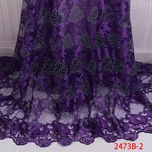 High Quality African French Net Lace Fabric wit Stones| French Tulle Lace|Embroidery Lace shops Material for Women Dress| Nigerian Rhinestone Lace