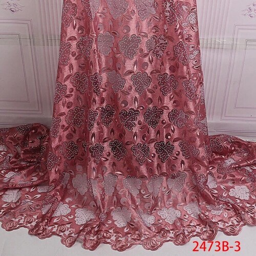 High Quality African French Net Lace Fabric wit Stones| French Tulle Lace|Embroidery Lace shops Material for Women Dress| Nigerian Rhinestone Lace