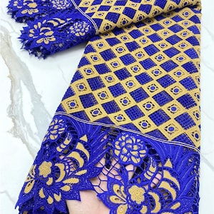 African Lace Fabric High Quality Lace Embroidery Nigerian Guipure Cord Lace French Guipure Lace Fabric For Bridal Dress