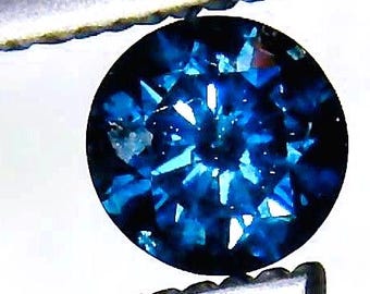 Deep Blue Diamonds, one quarter carat minimum, 4.2 mm approximately, ready for your setting,