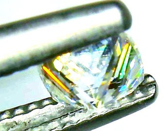 TRENDING, Moissanite, Diamond simulate,  Lt. Candlelight color, one 4mm Cushion shape Brilliant cut ONLY One REMAINING, Trillions Sold Out