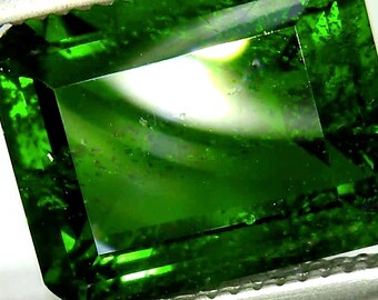 Russian Chrome Diopside, Loose Emerald cut Gemstones, your choice from 3.5 or 2.5 carats for ring or pendant settings