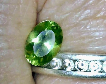 Grassy Green Peridot, 7 x 5mm PAIR, 1.40 ctw average, loose gemstones for Earrings, cufflinks, a pair of rings stackable solitaires
