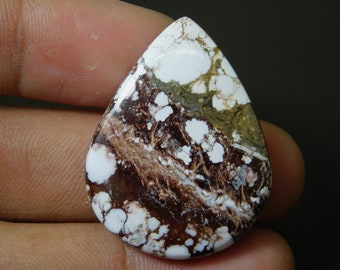 NATURAL WILD HORSE JASPER CABOCHON 41x28 mm OVAL GEMSTONE JEWELRY USE WH-29