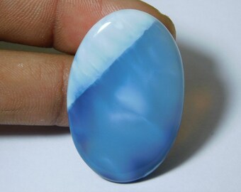 very nice Blue opal heart cabochon size15x25mm loose gemstone cabochon attractive colour Blue opal top quality in jewellery making 13.75 cts