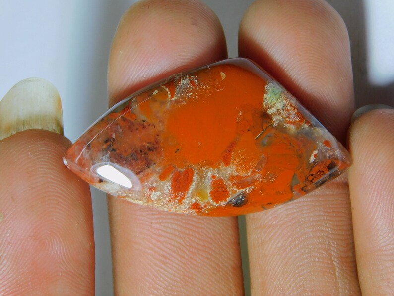 Very Rare Natural Red Brecciated Jasper Excellent Stone Hand Polish Gemstone Use For Jewelry 33 Ct 38 X 21 mm #2996