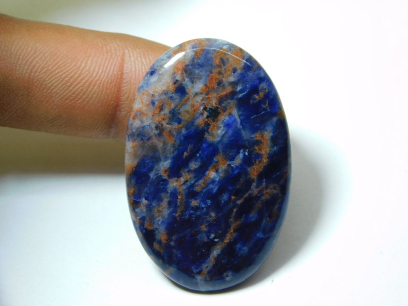 Top Quality Sodalite Gemstone Natural Blue /& Orange Sodalite Cabochon Jewelry Making Semi Precious Loose Stone 54 Ct 41X27 MM #6679 Rare