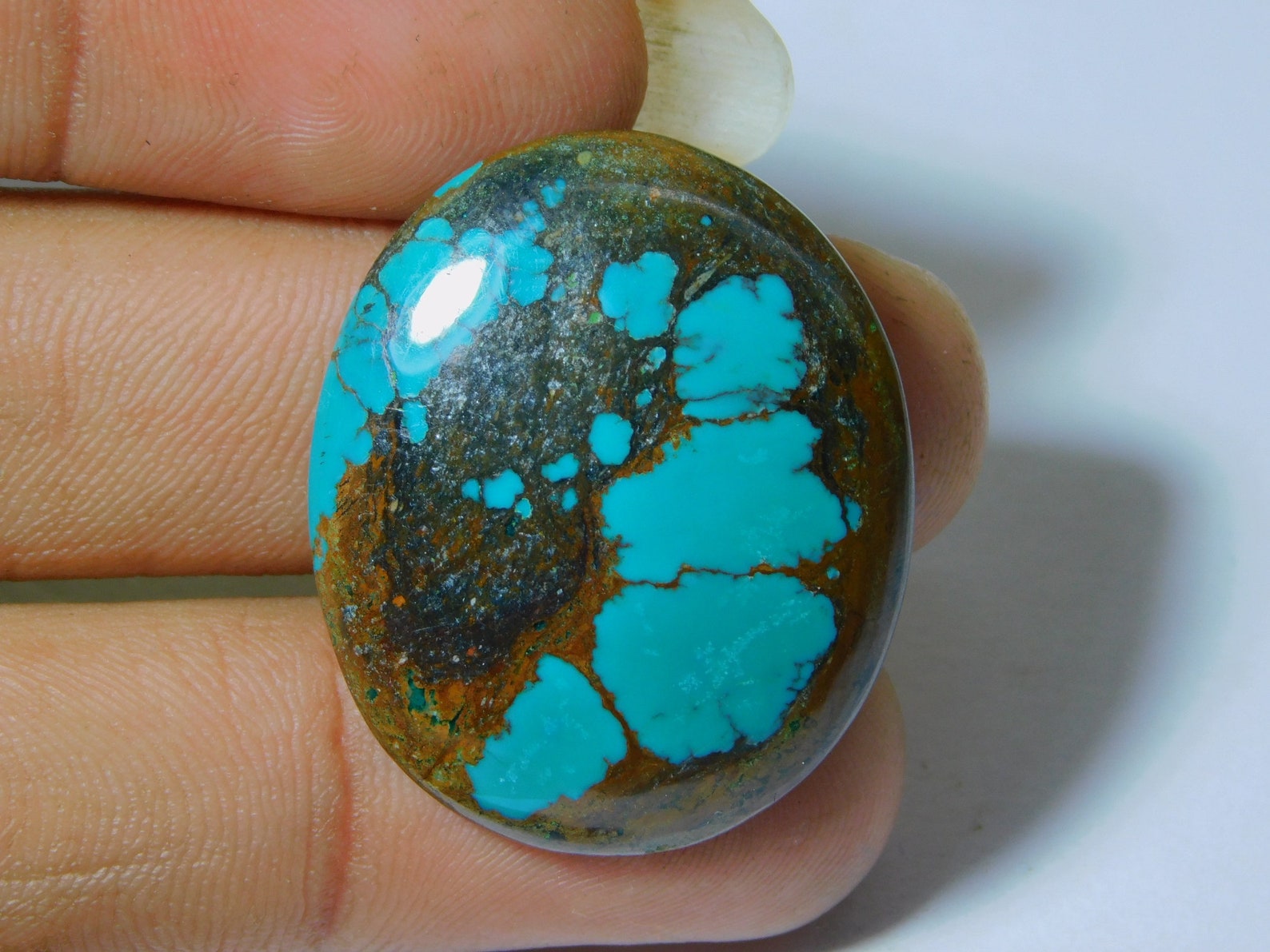 Blue Turquoise Cabochon PIERRE PRÉCIEUSE TURQUOISE DE Qualité Etsy