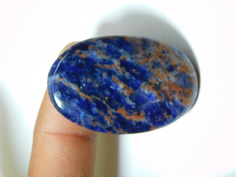 Top Quality Sodalite Gemstone Natural Blue /& Orange Sodalite Cabochon Jewelry Making Semi Precious Loose Stone 54 Ct 41X27 MM #6679 Rare