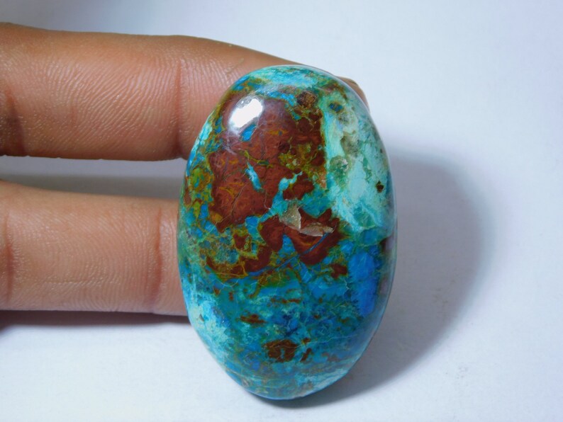 Very Rare 113 Ct 48X31 mm #5987 Natural Chrysocolla Gemstone Hand Polish AA++ Chrysocolla Loose Stone Semi Precious Handcraft For Jewelry