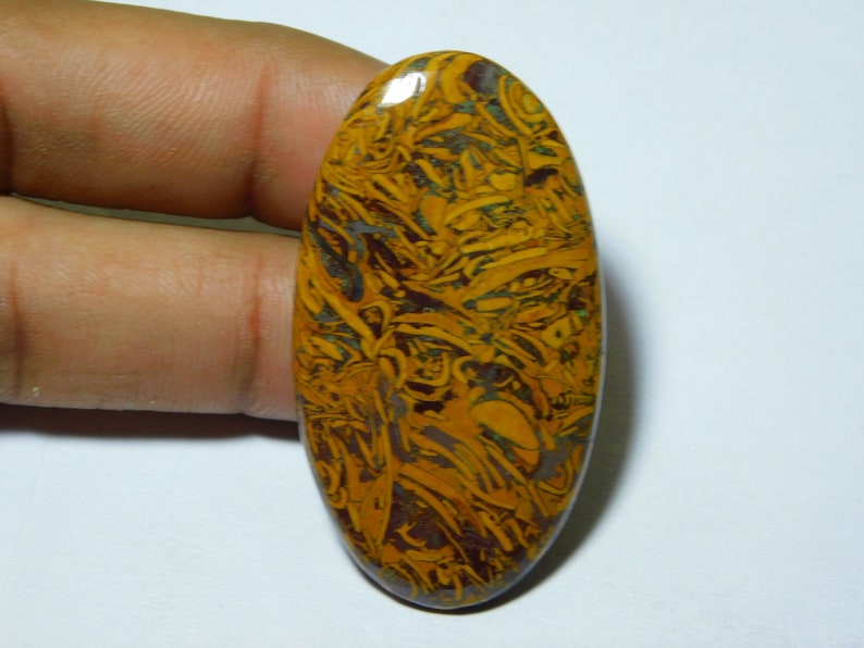 Natural Mariam Jasper Cabochon Semi Precious Gemstone Hand Polish Loose Stone Top Quality Jasper Jewelry making Oval  51 Ct 48 X 26 mm #2514